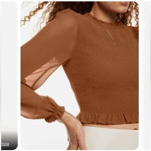 Aritzia Tempest top in Anise Brown